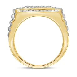 Men's 1 Ct. Tw. Diamond Ring In 10K White & Yellow Gold