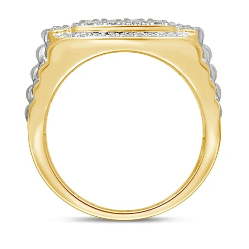 Men's 1 Ct. Tw. Diamond Ring In 10K White & Yellow Gold