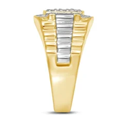 Men's 1 Ct. Tw. Diamond Ring In 10K White & Yellow Gold