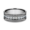 Men's 1 Ct. Tw. Lab Grown Diamond Band In Gray Tantalum