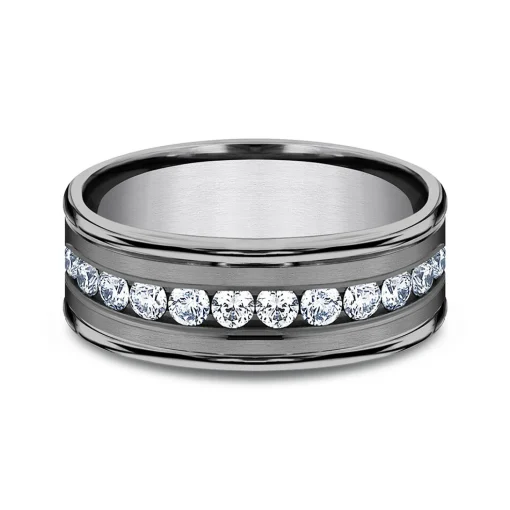 Men's 1 Ct. Tw. Lab Grown Diamond Band In Gray Tantalum