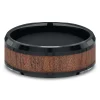 Men's Band In Black Cobalt, 8Mm