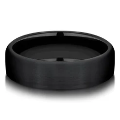 Men's Band In Black Titanium, 6.5 Mm