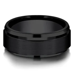 Men's Band In Black Titanium, 9Mm