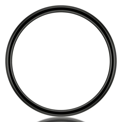 Men's Band In Black Titanium & Carbon Fiber, 8Mm