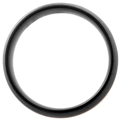 Men's Band In Black Zirconium & 14K Rose Gold, 8Mm