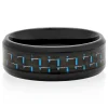 Men's Band In Carbon Fiber & Stainless Steel, 8Mm