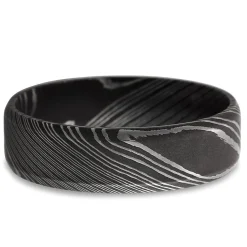 Men's Band In Damascus Steel, 7Mm