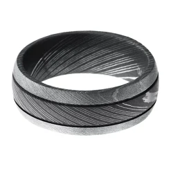 Men's Band In Damascus Steel, 8Mm