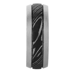 Men's Band In Damascus Steel, 8Mm