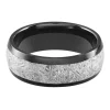 Men's Band In Zirconium & Meteorite, 8Mm