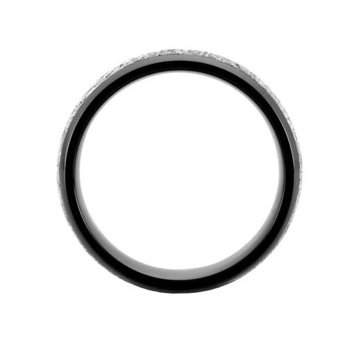 Men's Band In Zirconium & Meteorite, 8Mm
