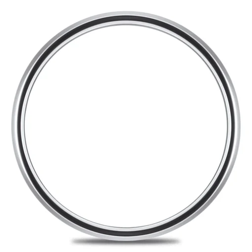 Men's Bevel Edged Band In Titanium, 7Mm