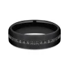 Men's Black Wedding Band With Black Diamonds In Titanium, 6.5Mm (3/8 Ct. Tw.)