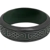 Men's Celtic Wedding Band With Green Cerakote In Black Zirconium, 8Mm