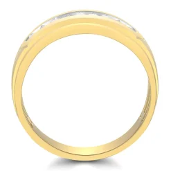 Men's Channel-Set Diamond Wedding Band In 10K Yellow Gold (1/4 Ct. Tw.)