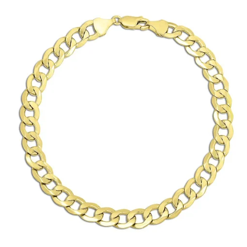 Men's Curb Bracelet In 14K Yellow Gold