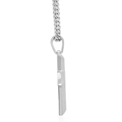 Men's Diamond Accent Cross Pendant In Stainless Steel