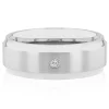 Men's Diamond Band In Stainless Steel, 8Mm
