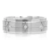 Men's Diamond Band In Stainless Steel, 8Mm