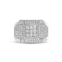 Men's Diamond Ring In 10K White Gold (2 Ct. Tw.)