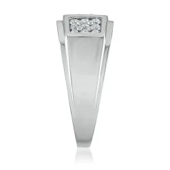 Men's Diamond Ring In 10K White Gold (3/4 Ct. Tw.)