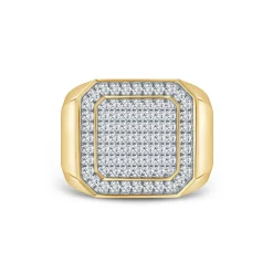 Men's Diamond Ring In 10K Yellow Gold (1 1/2 Ct. Tw.)