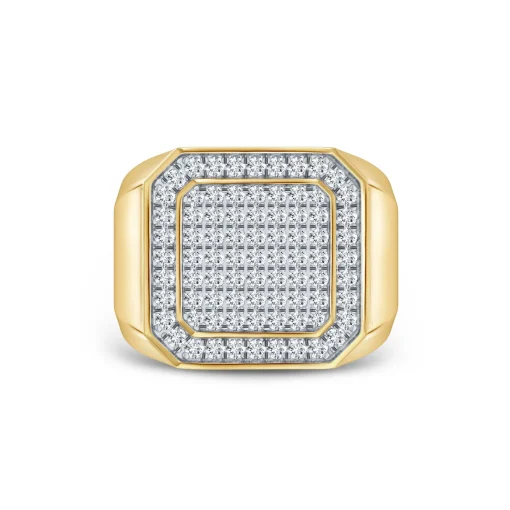 Men's Diamond Ring In 10K Yellow Gold (1 1/2 Ct. Tw.)