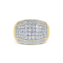 Men's Diamond Ring In 10K Yellow Gold (1 7/8 Ct. Tw.)