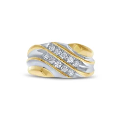 Men's Diamond Ring In 10K Yellow Gold (1/2 Ct. Tw.)