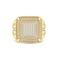 Men's Diamond Ring In 10K Yellow Gold (1 1/2 Ct. Tw.)
