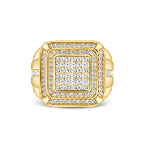 Men's Diamond Ring In 10K Yellow Gold (1 1/2 Ct. Tw.)