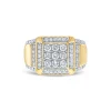 Men's Diamond Ring In 10K Yellow Gold (1 1/2 Ct. Tw.)