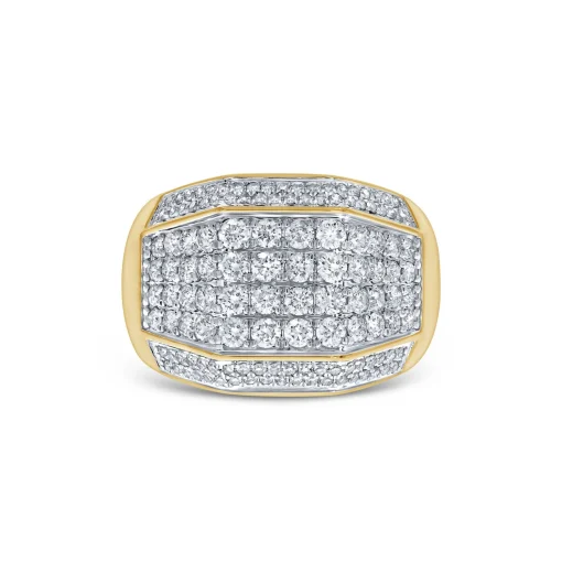 Men's Diamond Ring In 10K Yellow Gold (1 7/8 Ct. Tw.)
