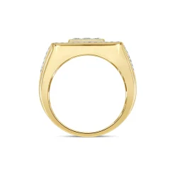 Men's Diamond Ring In 10K Yellow Gold (1 5/8 Ct. Tw.)