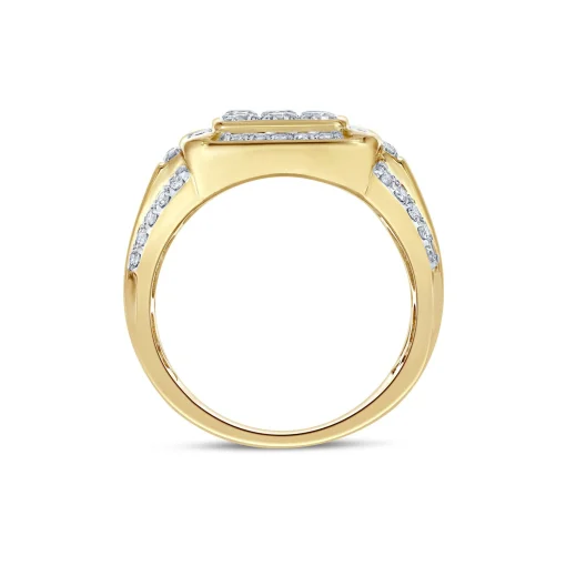 Men's Diamond Ring In 10K Yellow Gold (1 1/2 Ct. Tw.)