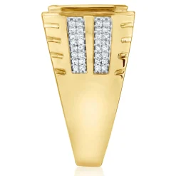 Men's Diamond Ring In 10K Yellow Gold (1 5/8 Ct. Tw.)