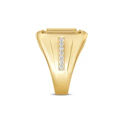 Men's Diamond Ring In 10K Yellow Gold (1 1/2 Ct. Tw.)