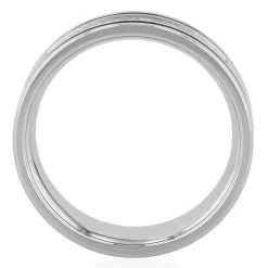 Men's Diamond Ring In Stainless Steel, 7Mm (1/7 Ct. Tw.)