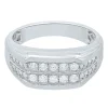 Men's Diamond Statement Ring In Sterling Silver (1/2 Ct. Tw.)