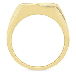 Men's Diamond Three-Row Band In 10K Yellow Gold (1 Ct. Tw.)
