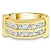 Men's Diamond Wedding Ring In 10K Yellow Gold (1 1/2 Ct. Tw.)
