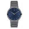 Men's Dress Watch In Military Grey Ion-Plated Stainless Steel