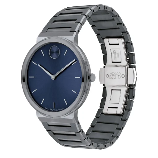 Men's Dress Watch In Military Grey Ion-Plated Stainless Steel