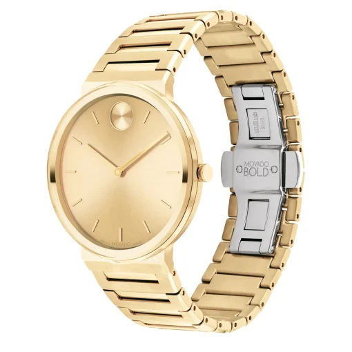 Men's Dress Watch In Yellow Gold-Tone Stainless Steel