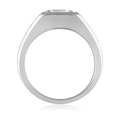 Men's Emerald-Cut Lab Grown Diamond Wedding Band In 14K White Gold (1 Ct. Tw.)