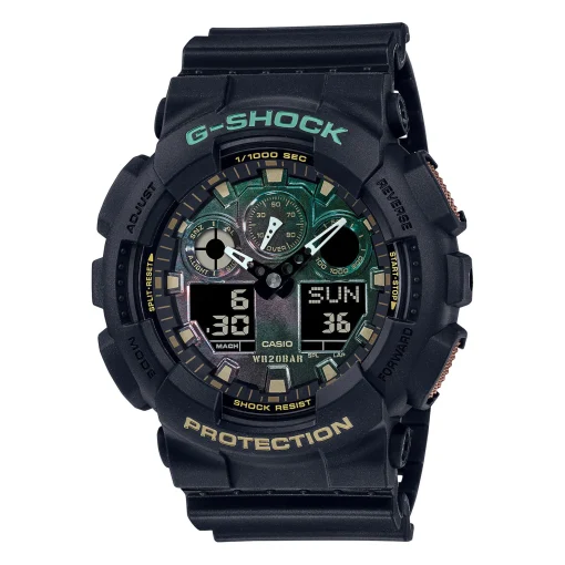 Men's Ga-100 Series Watch In Black Resin, 52Mm