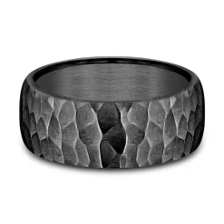 Men's Hammer Finish Band In Tantalum, 8Mm