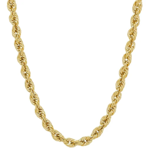 Men's Hollow Glitter Rope Chain In