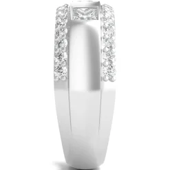 Men's Lab Grown Diamond Band In 10K White Gold (1 1/3 Ct. Tw.)